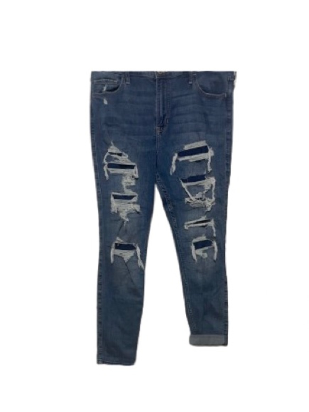 Hollister California Juniors High Rise-Ripped-Skinny Jeans -Stretch -Size 32/28